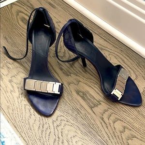 Dior strapped stilettos sandals shoes size 7  blue